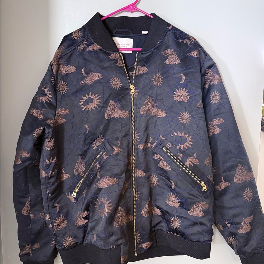Scotch & Soda Navy and Gold Bomber Jacket - Picture 6 of 6
